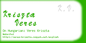 kriszta veres business card